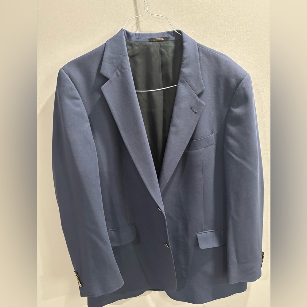Hart Schaffner Marx Made in USA Men's Navy Dress Blazer-size 44R - Picture 7 of 11
